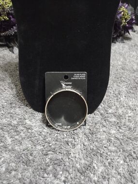 Verona Silver-Plated Round Bangle Bracelet - Classic Silver